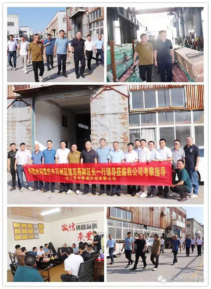 标题：万州区骆高燕副区长一行莅临温州考察指导，我司总经理谭孝发陪同